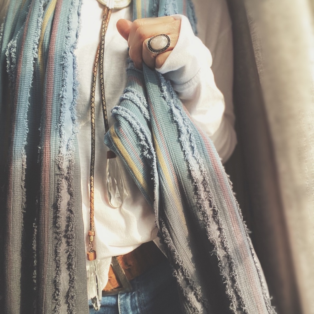 Frye Multicolor Striped Scarf - image 7